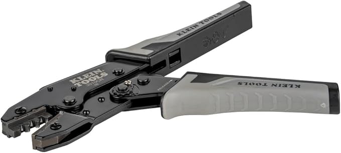 Klein Tools 3010CR MC4 Solar Ratcheting Crimper for 10-14 AWG Stranded Copper Wire PV Connectors