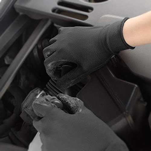 Evridwear Crinkle Latex Rubber Hand Coated Safety Work Gloves for Men Women General Multi Use Construction Warehouse Gardening Assembly Landscaping,Black X-Large 120 Pairs Pack