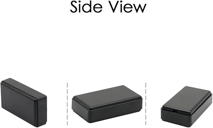 LeMotech 5Pcs ABS Plastic Electrical Project Case Power Junction Box, Project Box Black 2.0 x1.1x 0.6 inch (50 x 28 x 15 mm)