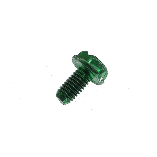 Maxmoral Electrical Box Ground Screws 10-32 x 3/8 in. Hex Head Screw Assortment Slotted Washer Head for Electrical Junction Boxes Metal Outlets Switch Boxes Green