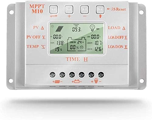 SolaMr 20A Solar Charge Controller MPPT 12V/24V Intelligent Solar Panel Charge Controllers with LED Screen Display USB Port 5V Output Solar Panel Battery Regulator