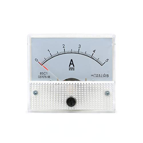 85C1 DC Pointer Ammeter Analog Current Voltmeter Measuring Panel 65 * 56MM 0-5A Ammeter Analog Panel Meter DC 85C1 5A