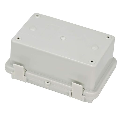 Zulkit IP65 Waterproof ABS Plastic Electrical Box - Hinged Shell, 2 Cable Glands, 5.9 x 3.9 x 2.8 inch