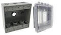 Sealproof Slim 2-Gang Shallow Weatherproof Outdoor Not in Use Outlet Cover with Box Kit, Lockable, UL Extra Duty Compliant, 45 Configurations, Low Profile