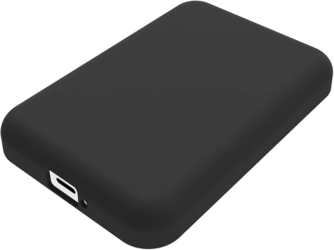 Puxicu Clear Case Compatible with Magsafe Battery Pack, Slim Design Matte TPU Rubber Soft Skin Silicone Protective Cover for Magsafe Battery Pack - 2 Pack (Black+Clear)