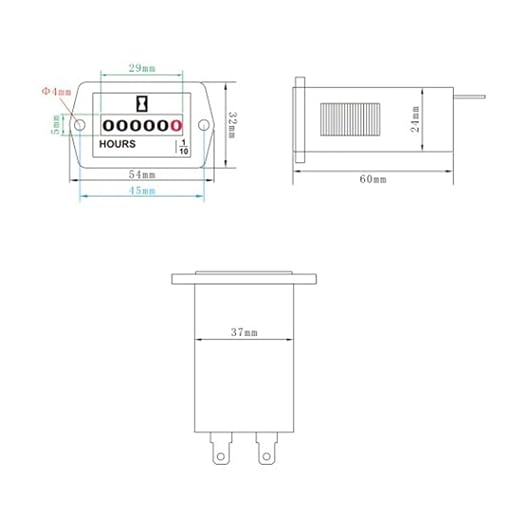 DC 6-80V Mechanical Hour Meter - AIMILAR Hourmeter for Diesel Engine Generator Boat Motorcross Motor Truck Tractor