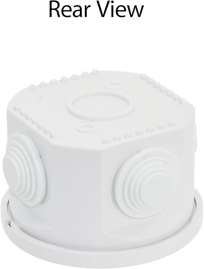 LeMotech Junction Box, ABS Plastic IP55 Water Resistant and Dustproof, Universal Electrical Enclosure, Outdoor and Indoor Project Box D3.1 x H2.4 inch (D80 x H60 mm) (Pack of 2)
