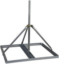Non-Penetrating Roof Mount with 1.66" x 30" Mast - EZ NP-30-166 Flat Roof Mount (Gray Powder Coated Frame with Galvanized Mast)