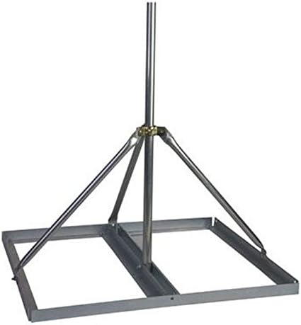 Non-Penetrating Roof Mount with 1.66" x 30" Mast - EZ NP-30-166 Flat Roof Mount (Gray Powder Coated Frame with Galvanized Mast)