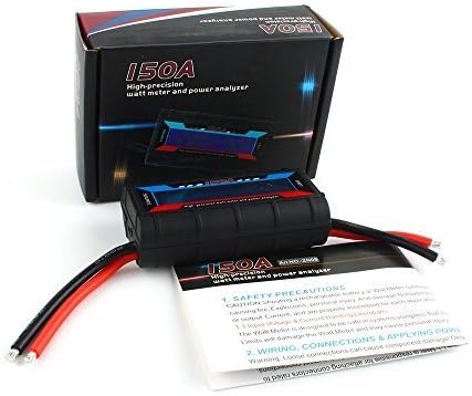 RGBZONE 150 Amps Power Analyzer, High Precision RC Watt Meter with Digital LCD Screen for RC, Battery, Solar, Wind Power