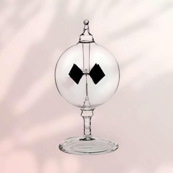 Solar Crookes Radiometer Glass Windmill Handmade for Party Home Decoration Gift Transparent S