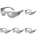 Gateway Safety 468M UL-Certified StarLite Safety Glasses, Silver Mirror Lens, Gray Temple (Pack of 50)