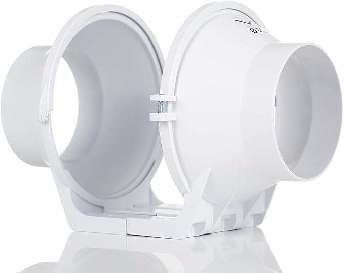 Quiet 4" Inline Duct Fan, 100CFM White Extractor Fans with 2 Speed, Ventilation Exhaust Blower Fans with Efficient Quiet Motor Mixed Flow Ventilation System for Ducting, Vents, Bathroom, Kitchen