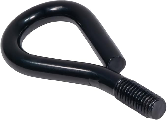 Mytee Products 8 Pack 18 inches Spiral Shed Anchor Kit w/Removable Eye Bolt - Steel Black Earth Auger Tent Stakes Heavy Duty Ground Screw Anchor for Securing Tents, Canopies, Tarps, Swing Sets