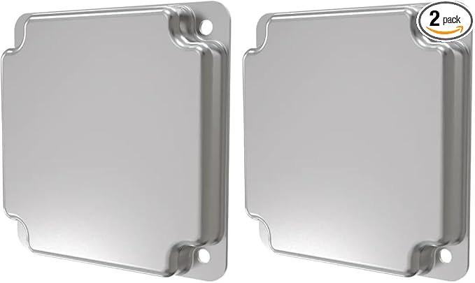 Hubbell RACO 804C 4 in. Square Exposed Work Cover, Blank, No Holes (Pack of 2)