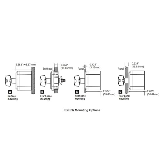 Blue Sea Systems On/Off Battery Isolator Switch With Locking Key, Red, 6005 m‑Series