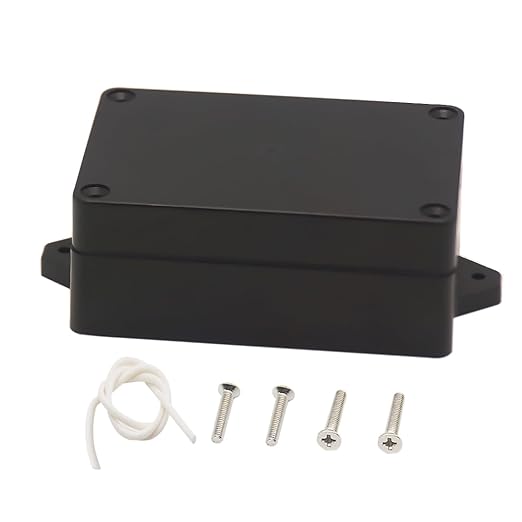Zulkit Junction Box ABS Plastic Dustproof Waterproof IP65 Universal Electrical Boxes Project Enclosure with Fixed Ear Black 3.94 x 2.68 x 1.57 Inch (100 x 68 x 40 mm) (Pack of 1)