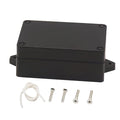 Zulkit Junction Box ABS Plastic Dustproof Waterproof IP65 Universal Electrical Boxes Project Enclosure with Fixed Ear Black 3.94 x 2.68 x 1.57 Inch (100 x 68 x 40 mm) (Pack of 1)
