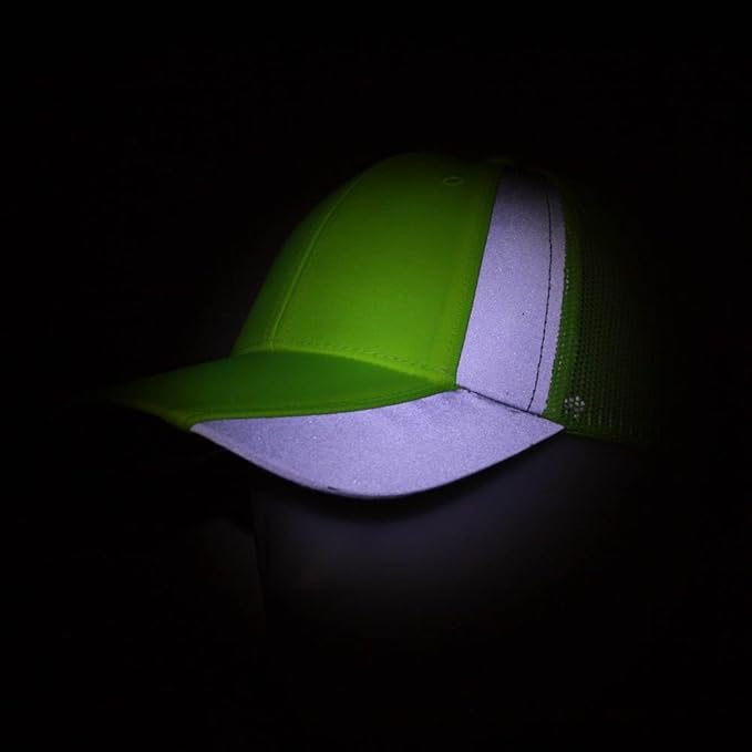 The Vintage Year Reflective High Visibility Piping Neon Polyester Twill Low Profile Structured Baseball Cap