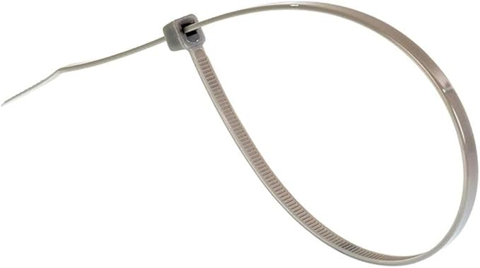 GTSE 14 Inch Silver/Gray Zip Ties, 1,000 Bulk Pack, 50lb Strength, UV Resistant Long Nylon Grey Cable Ties, Self-Locking 14" Tie Wraps