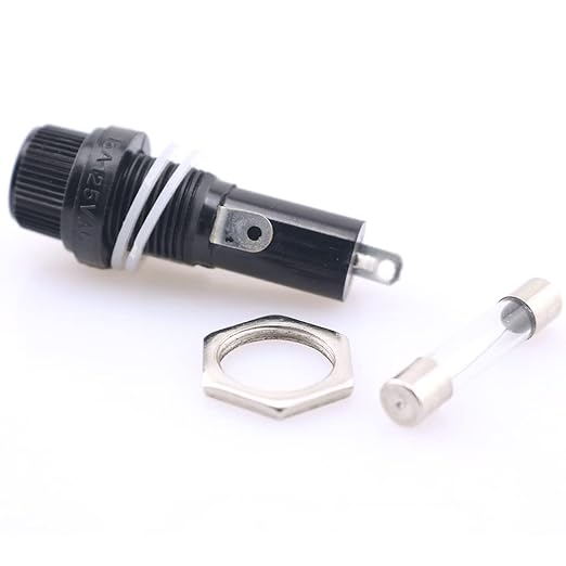 6 x 30mm Fuse Holder BLLNDX 4PCS 6mmx30mm AC 250V 10A / AC 125V 15A Electrical Panel Mount Screw Cap Type Fuse Holders