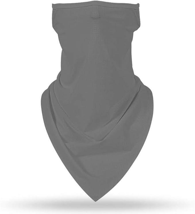 YAYOUREL Neck Gaiter Face Mask Bandanas for Men Women UV Face Scarf Cover Ear Loop Hole Facemask for Fishing Running Cycling