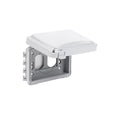 TayMac MM110G Weatherproof Single Outlet Outdoor Receptacle Cover, 5/8 Inches Deep, Grey