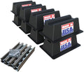 USA Made BULLKE 8-Pack Rooftop Pipe Support – 11.75" x 8" – 1000 lbs Capacity – UV-Resistant, Strong & Durable Plastic Blocks – Ideal for Conduit & PVC Support