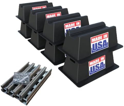 USA Made BULLKE 8-Pack Rooftop Pipe Support – 11.75" x 8" – 1000 lbs Capacity – UV-Resistant, Strong & Durable Plastic Blocks – Ideal for Conduit & PVC Support