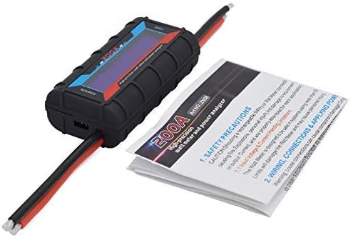 RGBZONE 200Amps Power Analyzer, High Precision RC Watt Meter with Digital LCD Screen for RC, Battery, Solar, Wind Power (200 Amps)