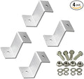 F-ber 1 Set (4pcs) Solar Panel Mounting Hardware Z Type Bracket Aluminum W/Stainless Bolt for RV Boat Off Grid 38mm Width Solar Panels (49*38*25mm/1.93"*1.5"*0.98")