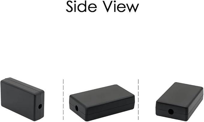 LeMotech Project Box 10 Pieces ABS Plastic Electrical Project Case Small Junction Box for Electronics Black 2.4 x 1.4 x 0.7 inch (60 x 36 x 17 mm)