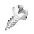 Malco 8X3/4 White Zip-in Self-Piercing Screws | 1/4" Slotted Hex Washer Head Sheet Metal Screws | Fast & Easy Piercing | Zinc Plated (1000 Count)