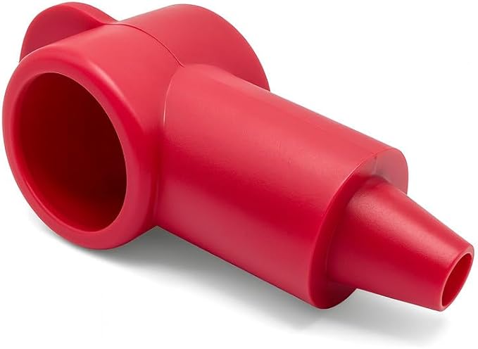 MGI SpeedWare 3/4" Diameter Boot Covers for Battery Power Junction Blocks, Fits 3/8" Stud and Nut, Made in the USA, Red + Black Pair (8-2ga)