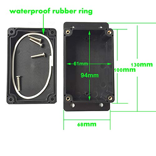 Electrical Box, Universal Junction Box,Dustproof Waterproof IP65 ABS Plastic Box,Enclosure with Fixed Hole and 4pcs x M16 Cable Gland,3.94 x 2.68 x 1.97 inch (100 x 68 x 50 mm)(White)