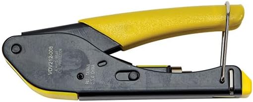 Klein Tools 80151 Coax Cable Compression Crimper and Stripper Set with 10-Pack of RG6/6Q F-Connectors for Fast and Reliable Installation, 3-Piece