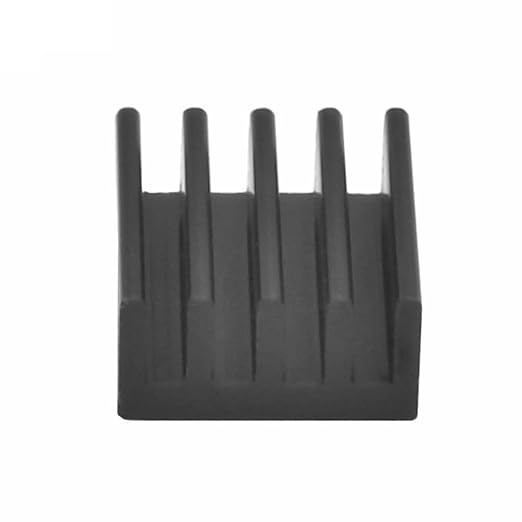 20PCS Black Aluminum Heat Sink with Thermal Conductive Adhesive Tape, 9×9×5mm Heatsink Cooler for Cooling VRM GPU Stepper Driver MOSFET VRam Regulators