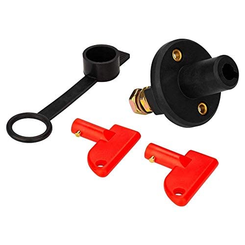 Jtron Car Battery Switch Disconnect 12v 200A Cut Off RV Battery Isolator Switch with 2 Keys for RV Ship Boat Small Yacht Camper Truck