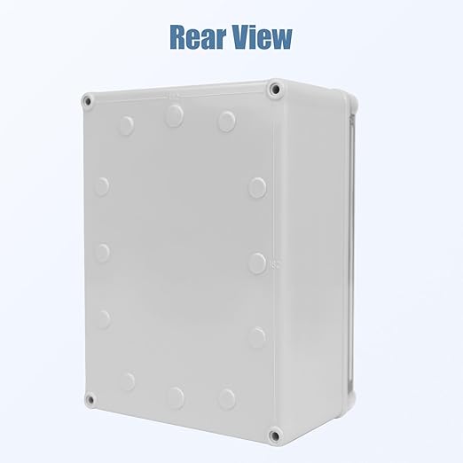 LeMotech Junction Box IP67 Waterproof Dustproof Electrical Box Project Box DIY Enclosure Gray with Transparent Clear Cover, External Size 7.9x5.9x3.9in (200x150x100mm)