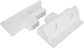 Adjustable Solar Panel Mounting Kit for RV, Caravan, Boat & Flat Roof – ABS Weather-Resistant Brackets with Wind Deflector, 2-Piece Set, No-Drill Installation(White.)