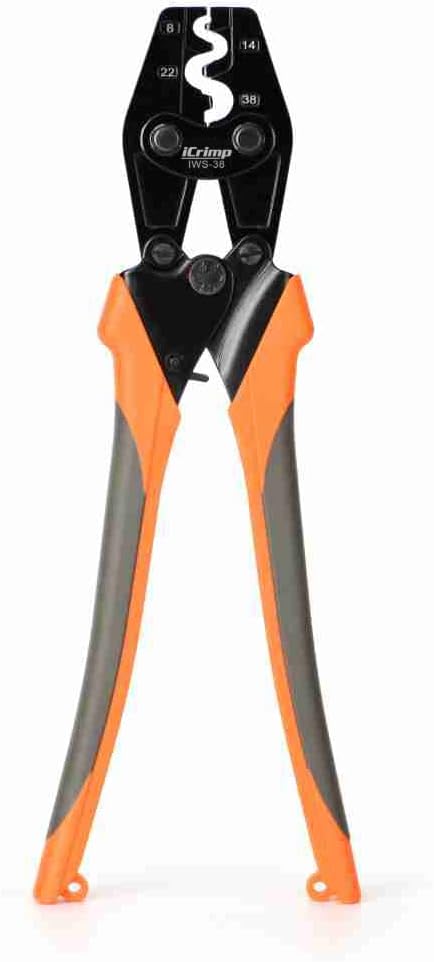 iCrimp Crimper for AWG 8-2 Works for Non-Insulated Terminals and Butt/Splice/Open/Plug Connectors for Auto Electrical,Marine,Motorcycle Wiring Repairs,Loom Assembly