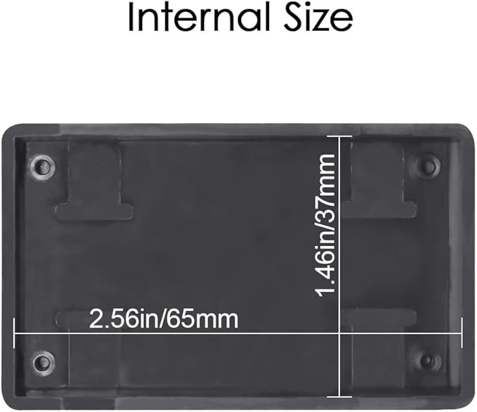 LeMotech Project Box, 5 Pieces ABS Electrical Box Small Junction Box for Electronics PCB Case,Electronic Hobby Box Black, Outside Size 2.8 x 1.7 x 0.7 inch (70x 42x 18 mm)
