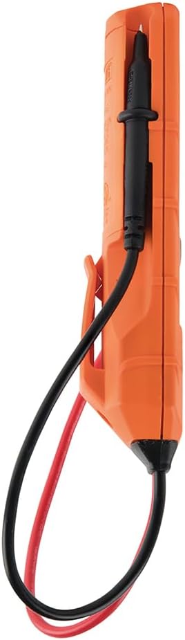 Klein Tools ET40 Digital AC/DC Voltage Tester, 12-240V AC, 1.5-24V DC, LED Illumination, DC Polarity, Auto Off, CAT III 250V-Class 2- Double Insulation, IP41 Dust and Water Resistant