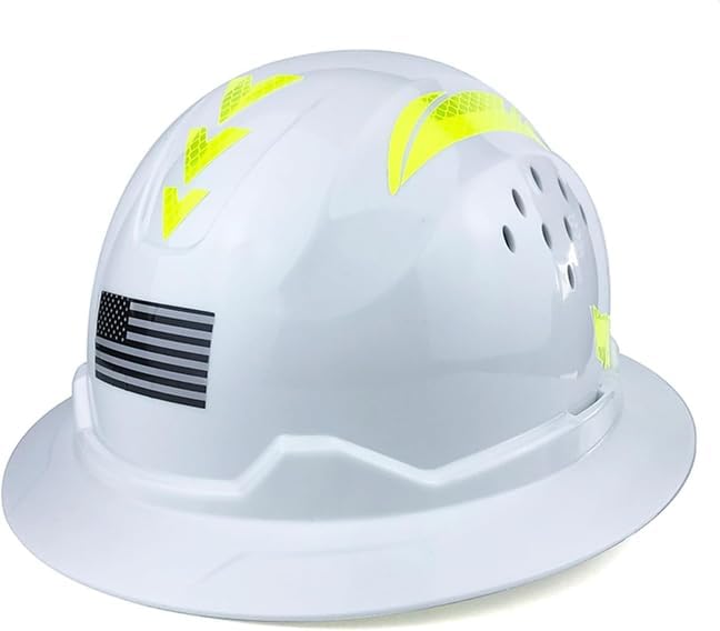 Hard Hat Full Brim Hardhats Safety Helmet Hydro Dipping HDPE ANSI Type Ⅰ Class C Certified ANSI Z89.1 Construction Work Industrial Vented