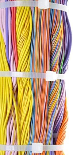 GTSE 14 Inch White/Clear Zip Ties, 100 Pack, 50lb Strength, UV Resistant Long Nylon Cable Ties, Self-Locking 14" Tie Wraps