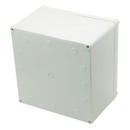 Zulkit Junction Box ABS Plastic Dustproof Waterproof IP67 Junction Boxes Universal Electrical Project Enclosure DIY Electronic Project Box Grey 7.87 x 7.87 x 5.12 inch (200 x 200 x 130 mm)