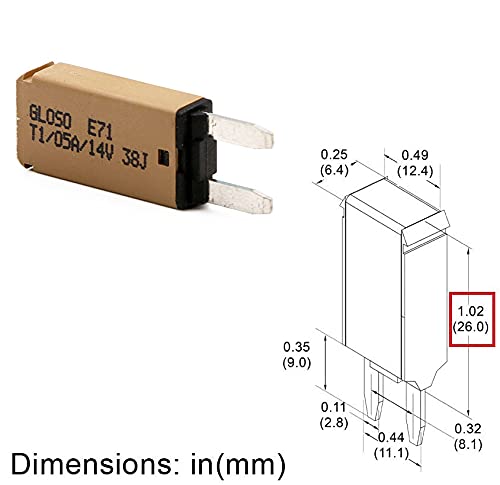 12V 5A Automatic Reset Fuse Circuit Breaker ATM mini Breakers Low Profile Blade Self Resetting Fuses 5 Amp 12 Volt DC for Car Automotive Truck Motors Solar Boat - UL Certified - Pack of 3