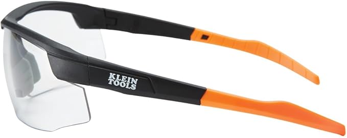KLEIN TOOLS 60159 Safety Glasses, PPE Protective Eyewear with Semi Frame, Scratch Resistant and Anti-Fog, Clear Lens