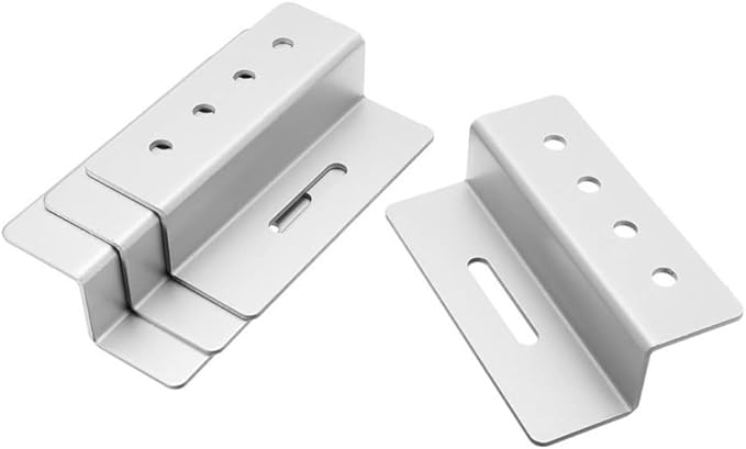 F-ber 4 Sets Z Mounting Aluminum Alloy Solar Panel Roof Mounting Bracket with Stainless Bolt for Carvan Roof Solar System Fitting
