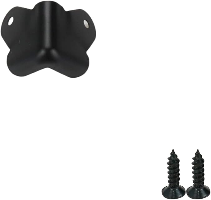 1.57" Black Speaker Corners Protector Metal Cabinets Corner Protector Accessories for Amplifier Stage Road Case Cabinet Corners Protector with Mounting Screws 12 PCS